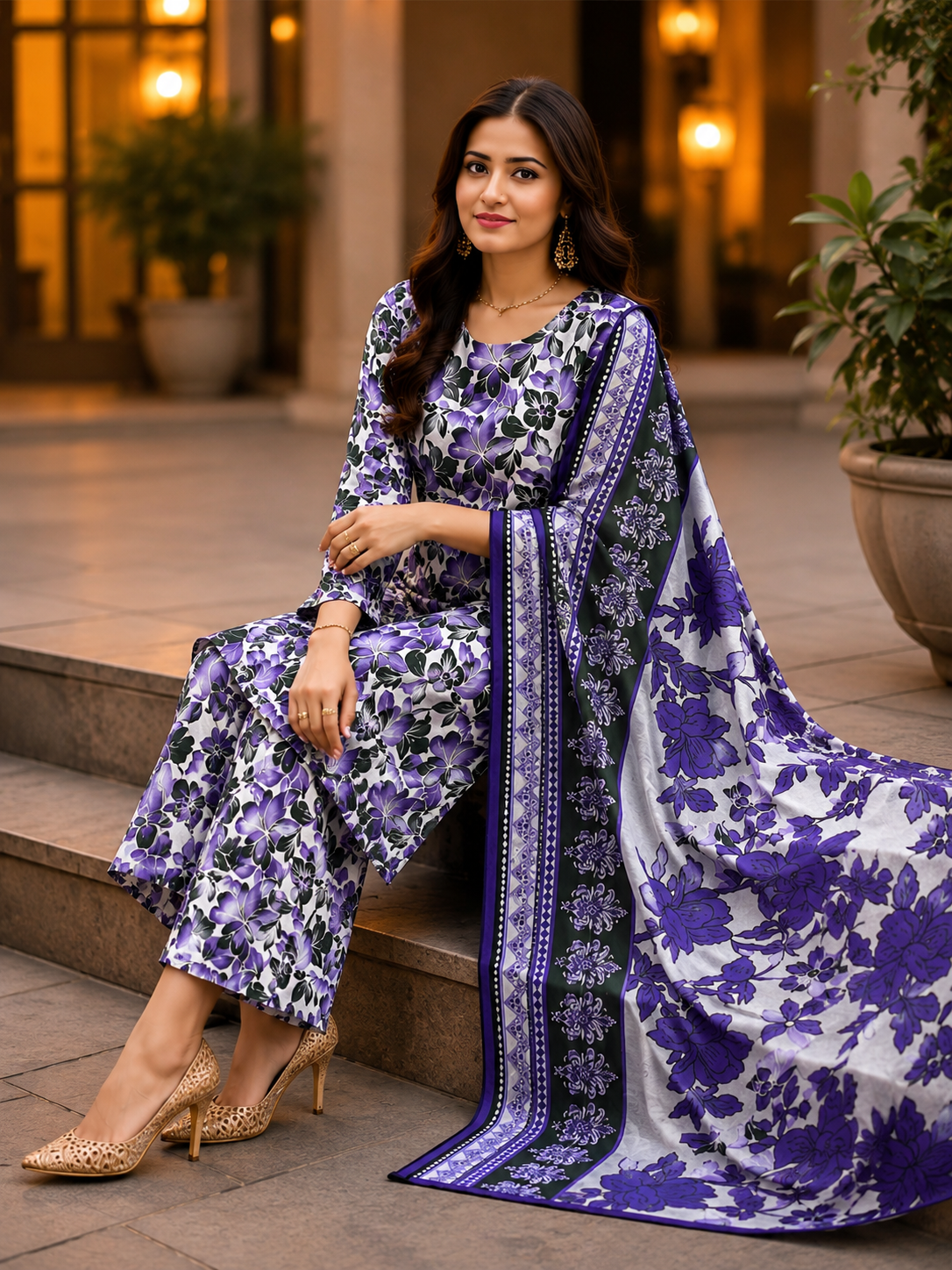 Swiss Lawn Unstitched 3 Piece Suit - A29