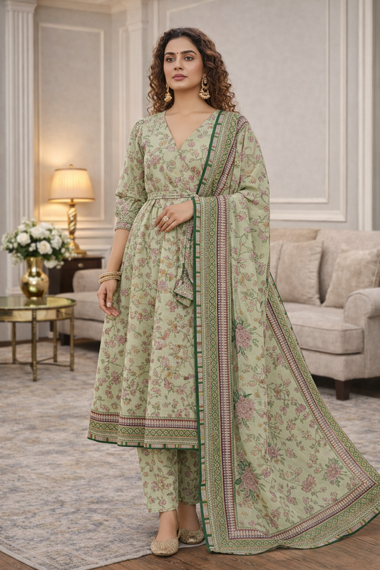 Swiss Lawn Unstitched 3 Piece Suit - A1408