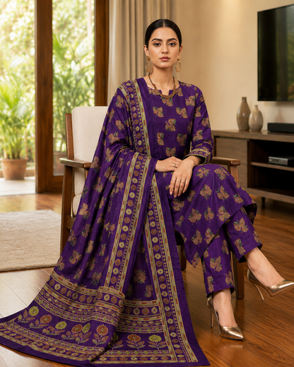 Swiss Lawn Unstitched 3 Piece Suit - A43