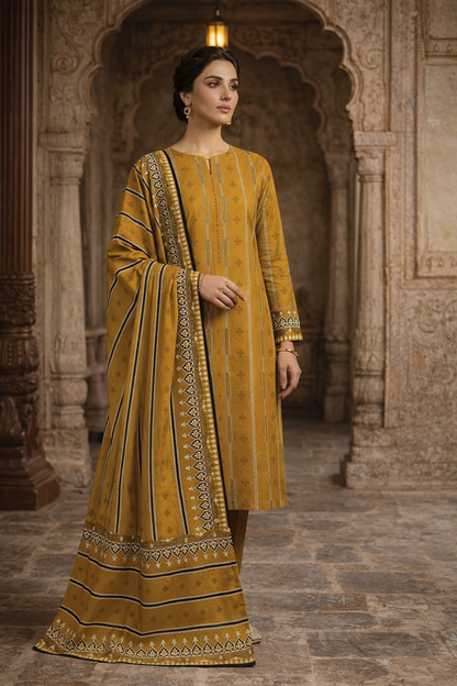 Swiss Lawn Unstitched 3 Piece Suit - A1513