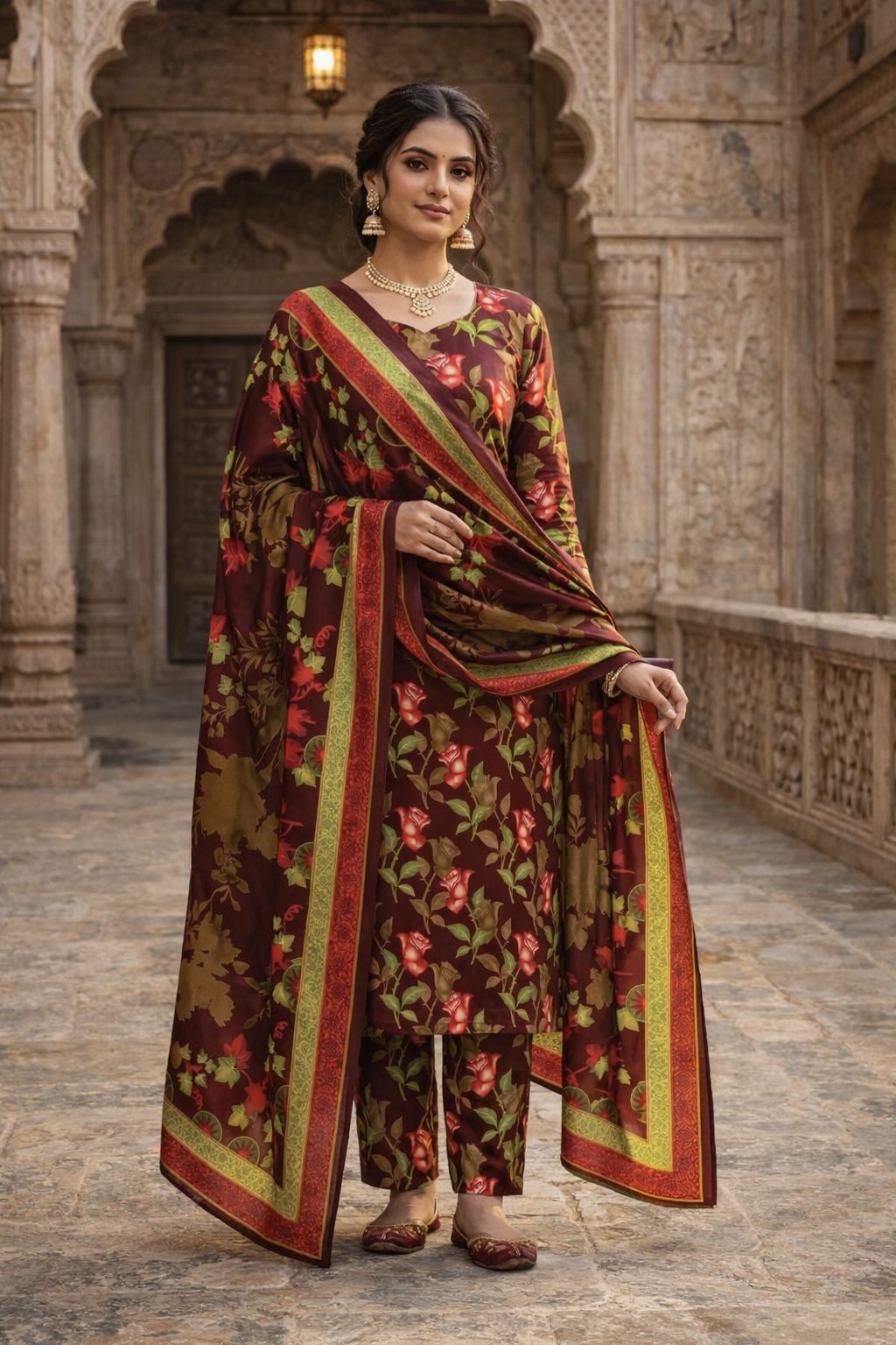 Swiss Lawn Unstitched 3 Piece Suit - A1516