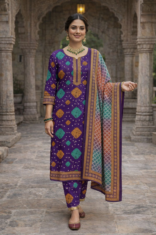 Swiss Lawn Unstitched 3 Piece Suit - A1506