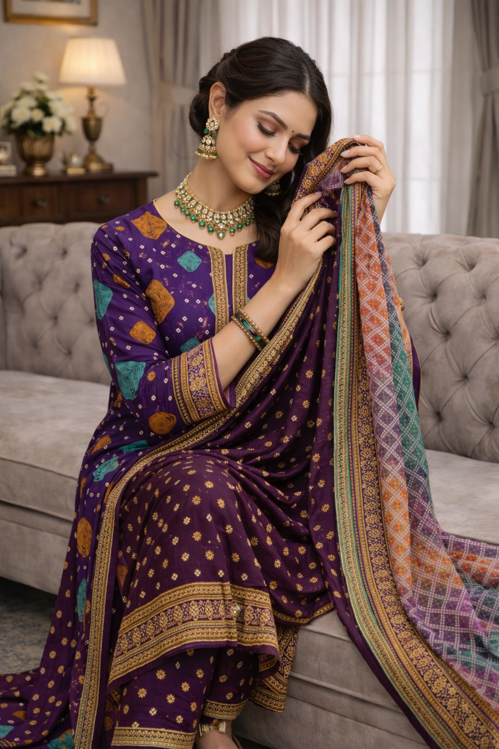 Swiss Lawn Unstitched 3 Piece Suit - A1506