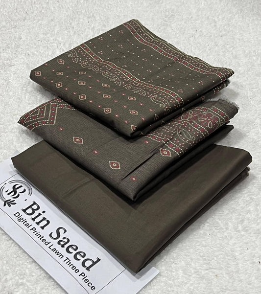 Binsaeed 3Pc Printed Lawn 2026