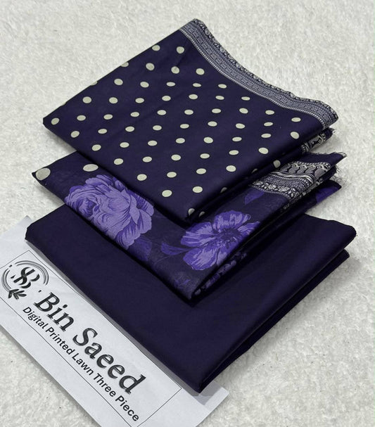 Binsaeed 3Pc Printed Lawn 2026