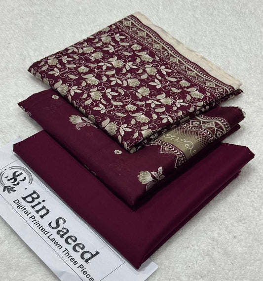 Binsaeed 3Pc Printed Lawn 2026