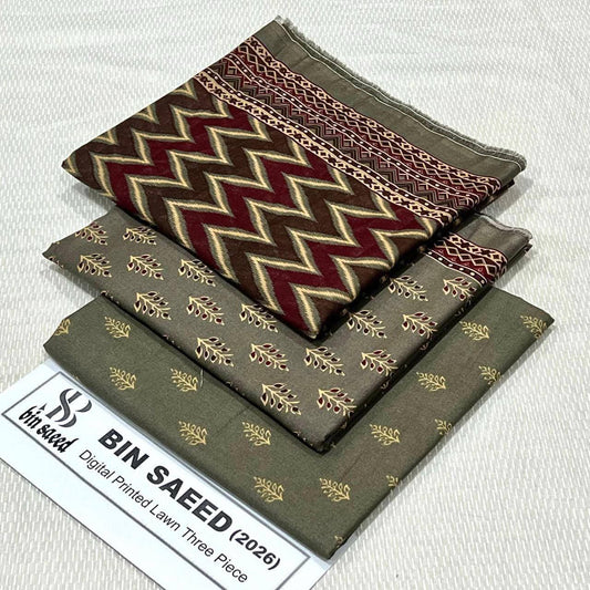 Binsaeed 3Pc Printed Lawn 2026
