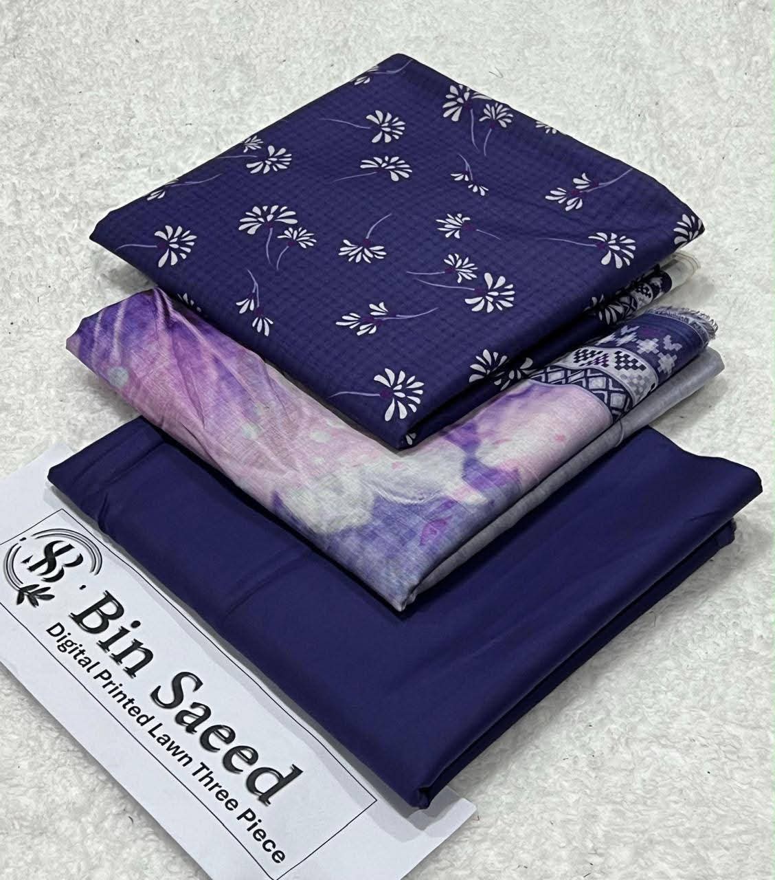 Binsaeed 3Pc Printed Lawn 2026