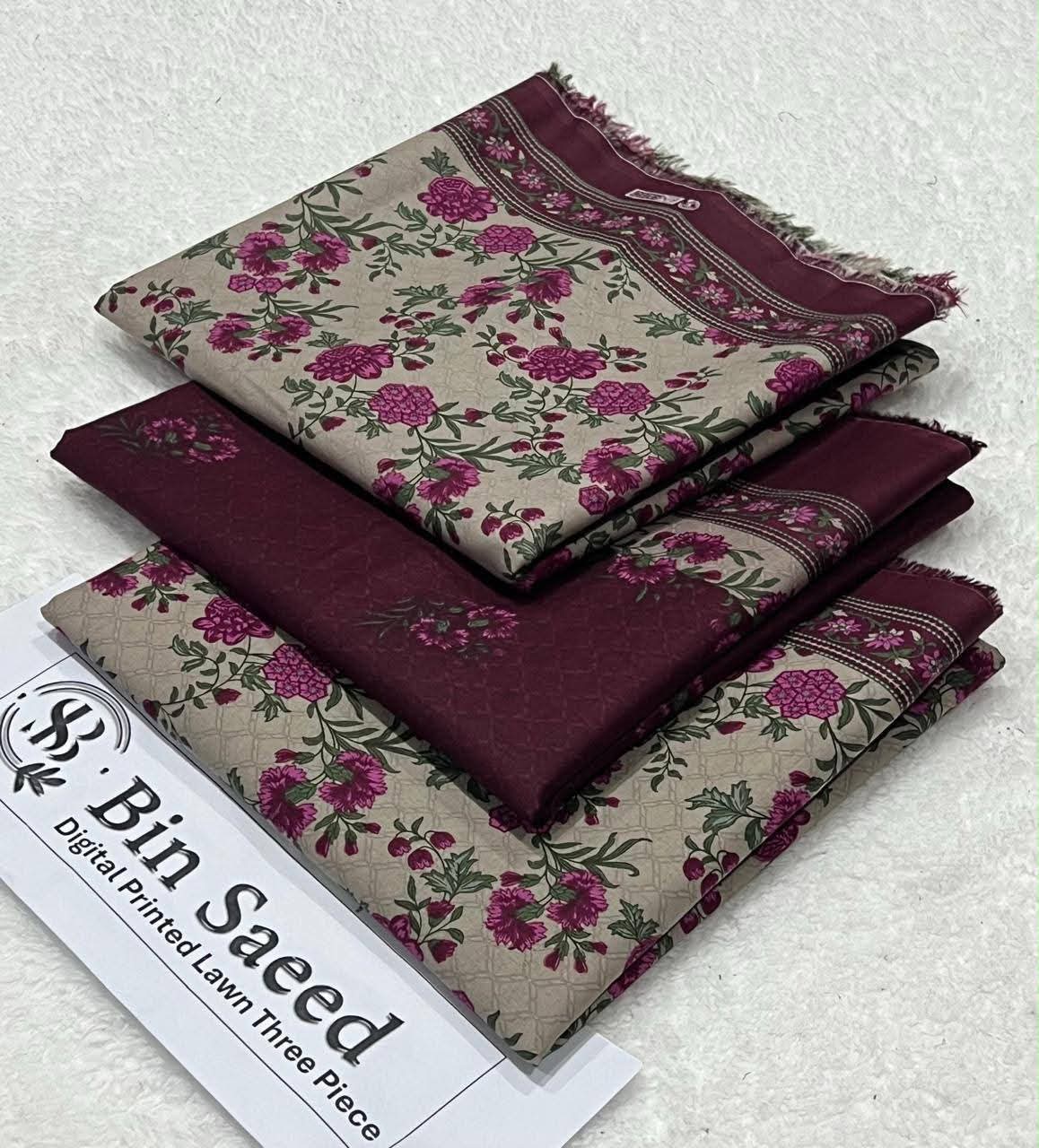 Binsaeed 3Pc Printed Lawn 2026