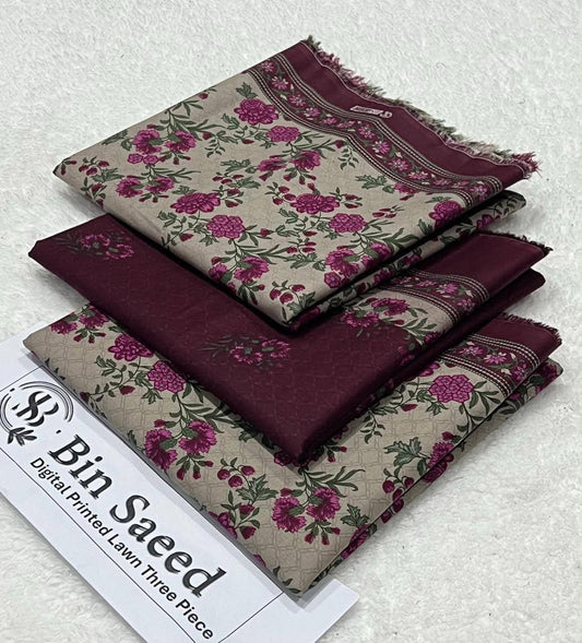 Binsaeed 3Pc Printed Lawn 2026