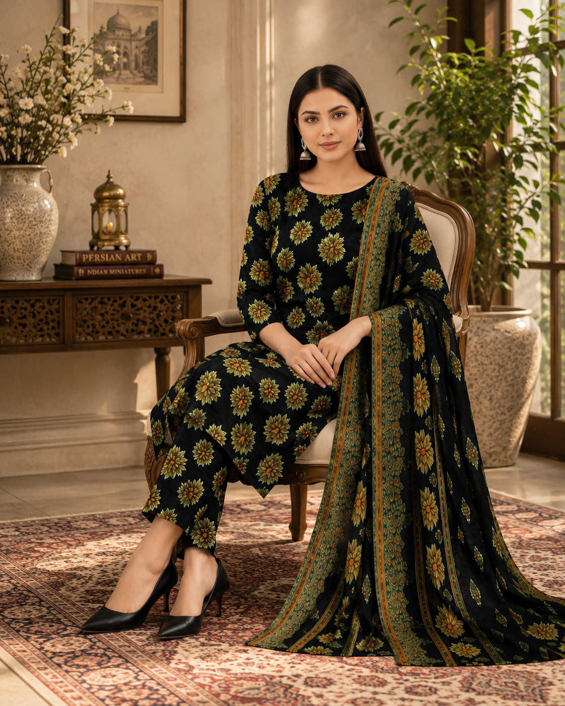 Swiss Lawn Unstitched 3 Piece Suit - A32
